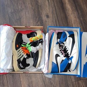 Jordan 1 “Travis Scott” fragments and Nike Presto “Off White”
